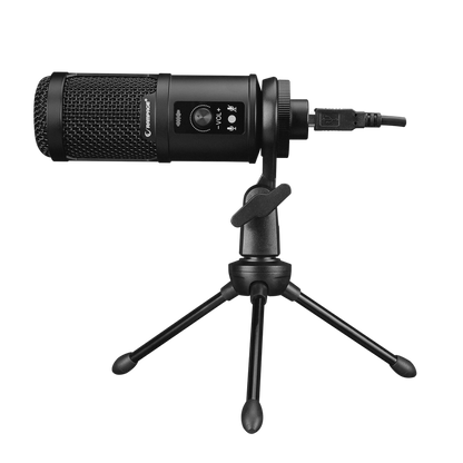 RA-MP65 X-FUSE Sıyah 1.5M USB Kablo Tripodlu Masaüstü Mikrofon - Rampage