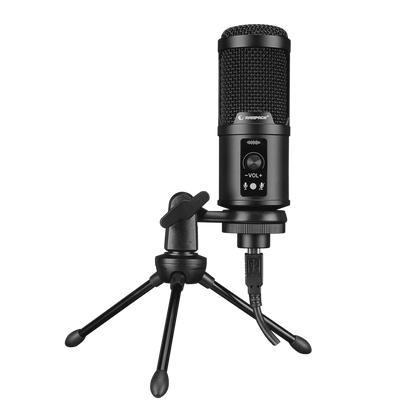 RA-MP65 X-FUSE Sıyah 1.5M USB Kablo Tripodlu Masaüstü Mikrofon - Rampage
