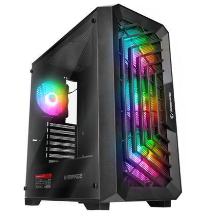SPEAR 750W 80+ BRONZE Siyah 4*RGB Auto Fan ATX Mid-T Gaming Oyuncu Kasası - Rampage