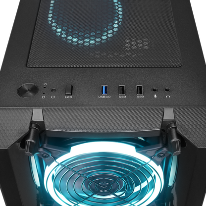 HACKER 650W 80+ BRONZE Siyah 4*RGB Auto Fan ATX Mid-T Gaming Oyuncu Kasası - Rampage
