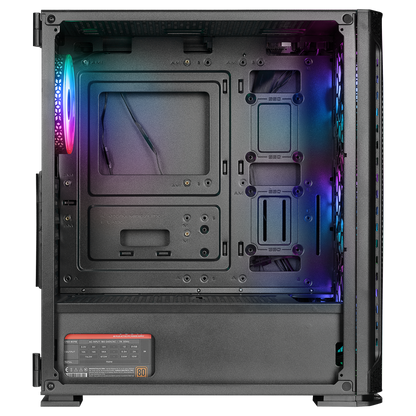 TRAPPER 750W 80+ BRONZE Manyetik Temperli Camlı 3*14cm+1*12cm ARGB E-ATX Mid-T Gaming Oyuncu Kasası