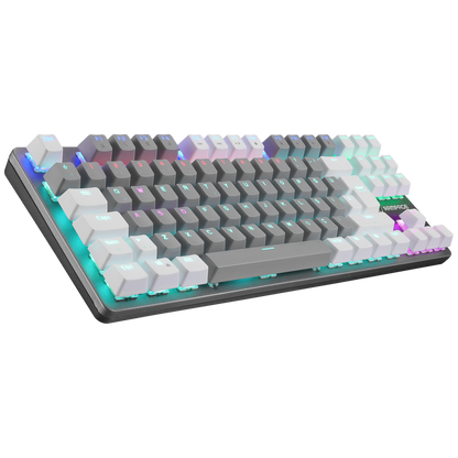SNUG K14 Beyaz/Gri BLUE SWITCH Rainbow TKL Mekanik Gaming Oyuncu Klavyesi - Rampage