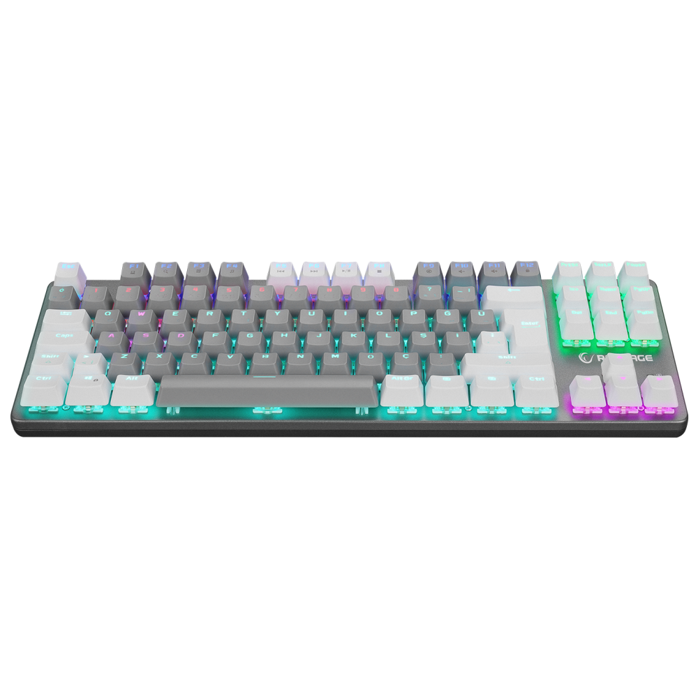 SNUG K14 Beyaz/Gri BLUE SWITCH Rainbow TKL Mekanik Gaming Oyuncu Klavyesi - Rampage