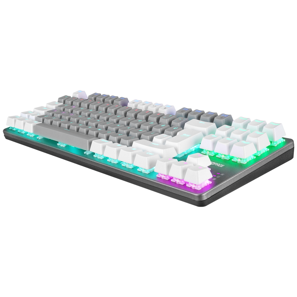 SNUG K14 Beyaz/Gri BLUE SWITCH Rainbow TKL Mekanik Gaming Oyuncu Klavyesi - Rampage