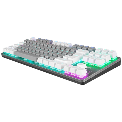 SNUG K14 Beyaz/Gri BLUE SWITCH Rainbow TKL Mekanik Gaming Oyuncu Klavyesi - Rampage