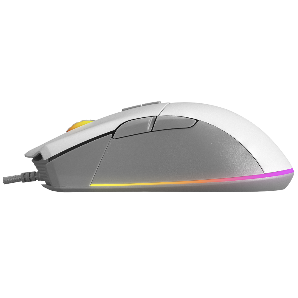 SMX-R21 COMPACT Usb Beyaz/Gri RGB Işıklı+Macro 7200dpi / 1000hz Gaming Oyuncu Mouse