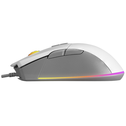 SMX-R21 COMPACT Usb Beyaz/Gri RGB Işıklı+Macro 7200dpi / 1000hz Gaming Oyuncu Mouse