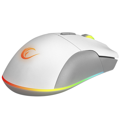SMX-R21 COMPACT Usb Beyaz/Gri RGB Işıklı+Macro 7200dpi / 1000hz Gaming Oyuncu Mouse