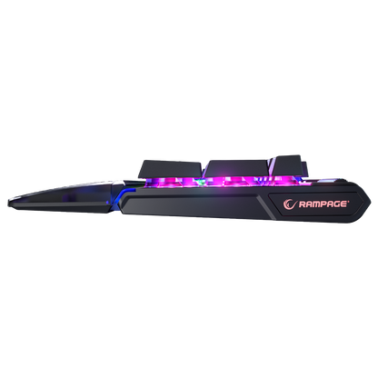 Carbon Siyah RGB Q Bilek Destekli Blue Switch Gaming Oyuncu Klavyesi