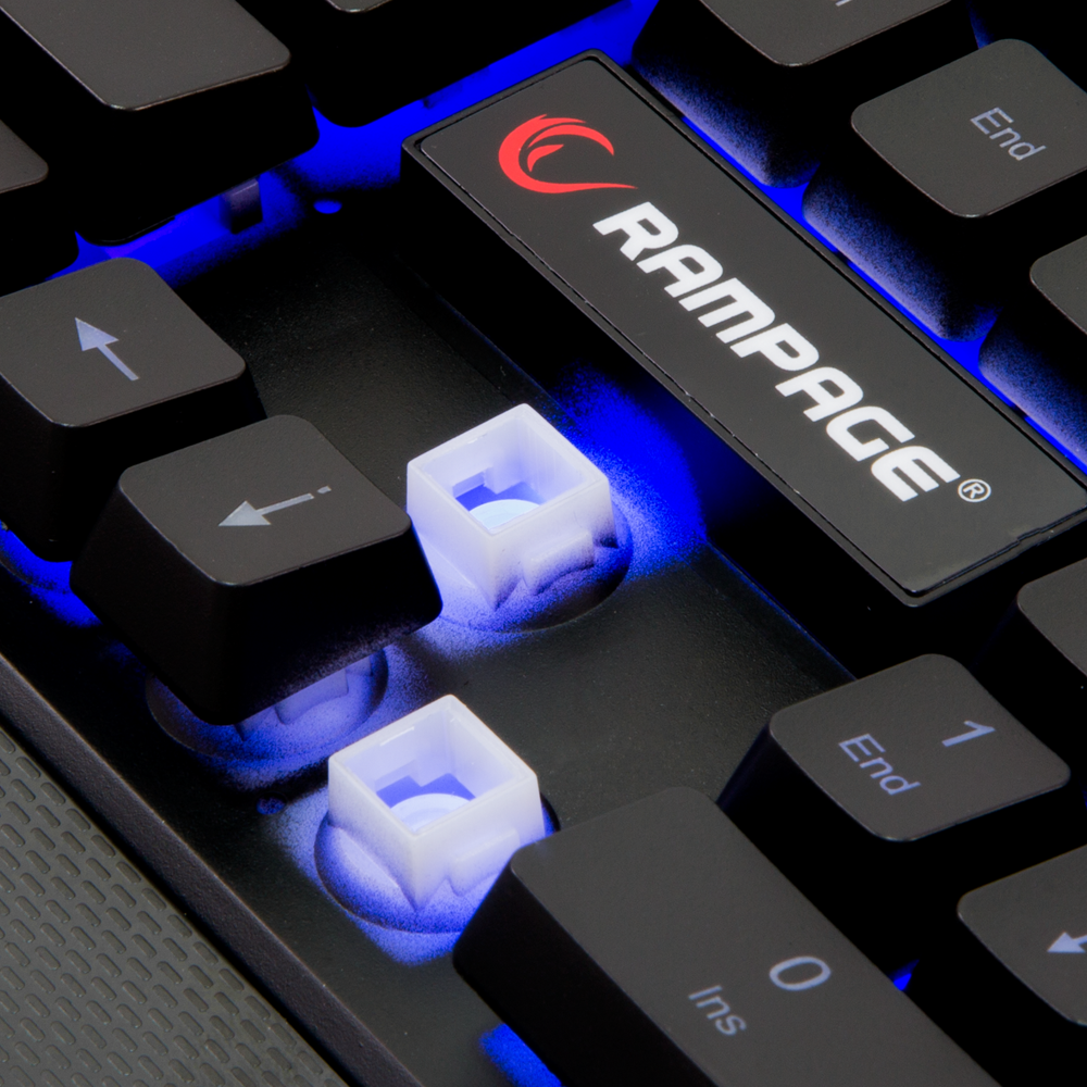 KB-R66 BUBBLE USB Gökkuşağı Aydınlatmalı Q Multimedia Gaming Klavye - Rampage