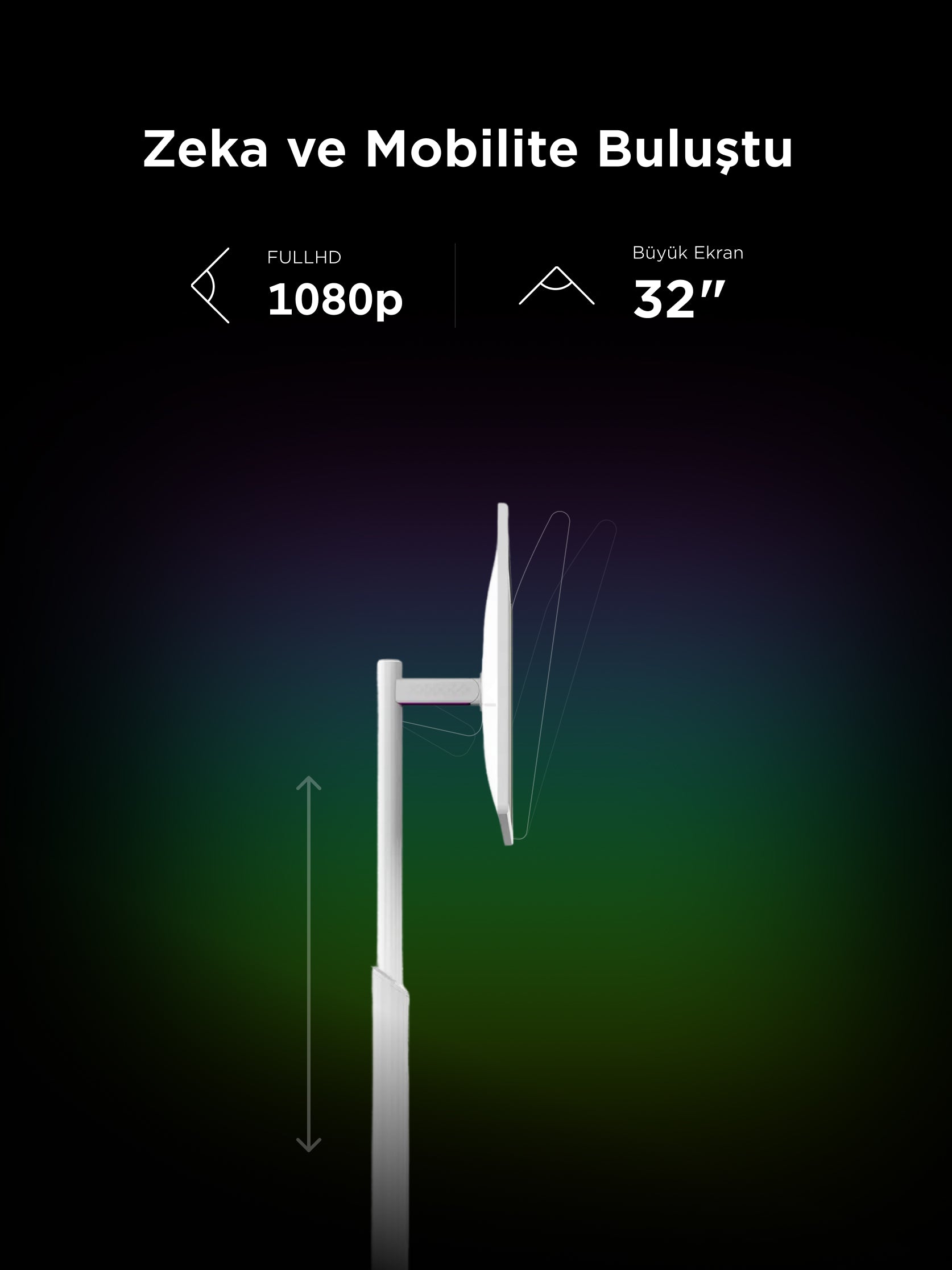 Rampage LD32FH8183MT 32'' 80 Ekran FHD IPS Android 13.0 Dokunmatik Smart Taşınabilir Monitör