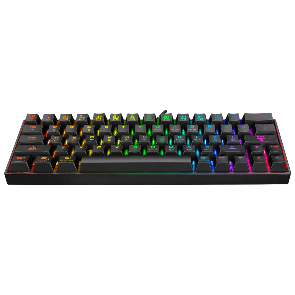 KB-RX63 ATOM Siyah Type-C Brown Switch Q 63 Tuşlu US Layout Mini Gaming Oyuncu Klavyesi - Rampage