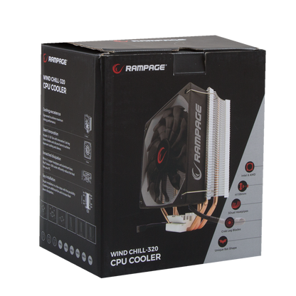 Wind Chill-320 Socket AM4/ 2011 120x120x25mm Sessiz Fan CPU Soğutucu - Rampage