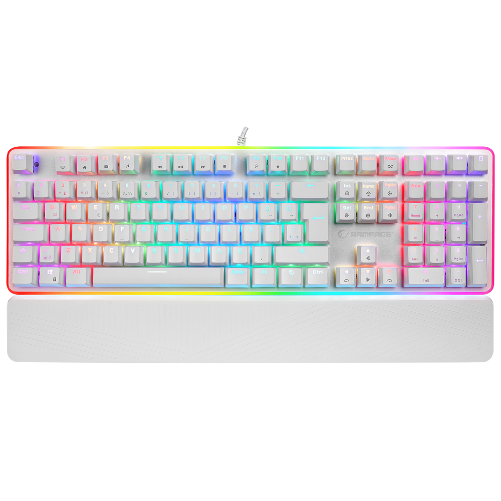 KB-R96 ULTIMATE Beyaz Optical Switch Su Geçirmez Gaming Oyuncu Mekanik Klavye - Rampage