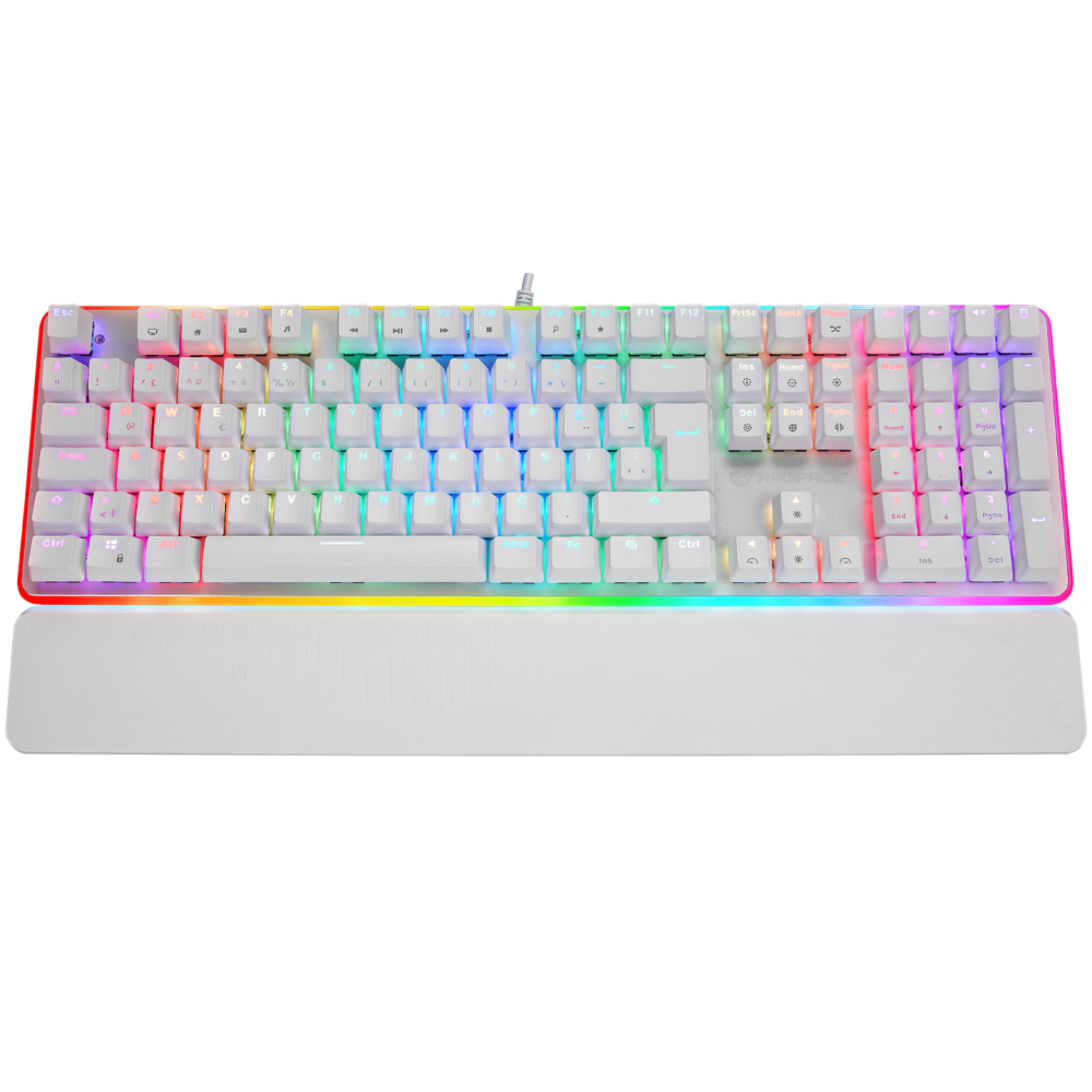 KB-R96 ULTIMATE Beyaz Optical Switch Su Geçirmez Gaming Oyuncu Mekanik Klavye - Rampage