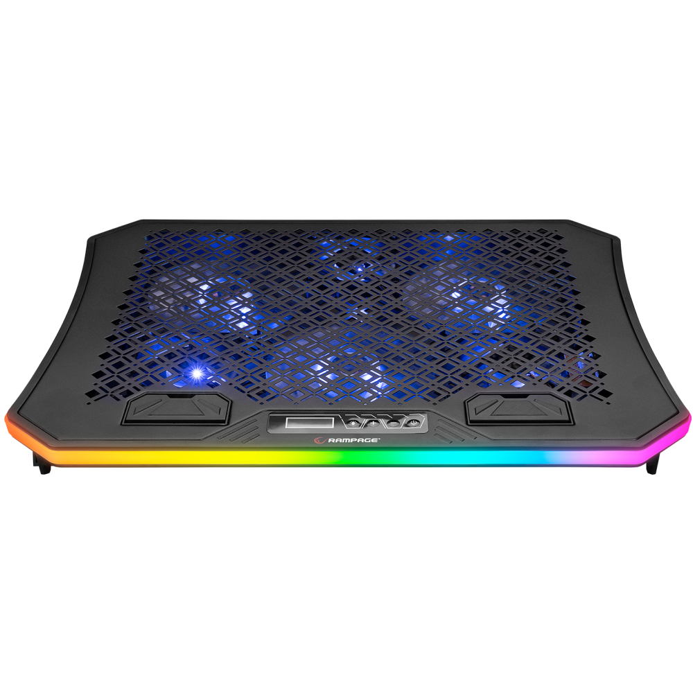 AD-RC34 METAFOR Siyah 6 Fanlı RGB Işıklı 10-19inç Notebook Soğutucu Stand - Rampage