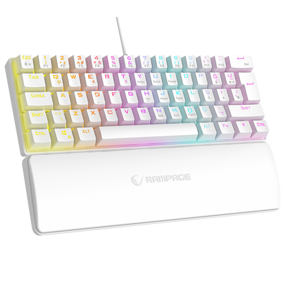 PLOWER K60 Beyaz Bilek Destekli Red Switch Gaming Oyuncu Klavye - Rampage