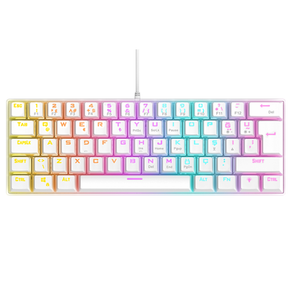 PLOWER K60 Beyaz Bilek Destekli Red Switch Gaming Oyuncu Klavye - Rampage