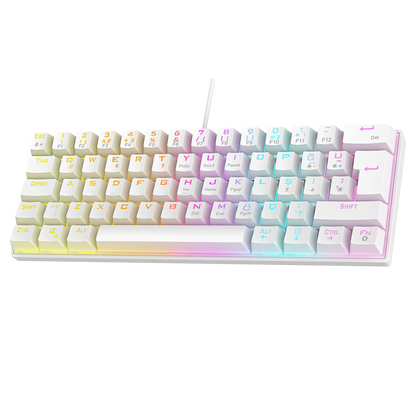 PLOWER K60 Beyaz Bilek Destekli Red Switch Gaming Oyuncu Klavye - Rampage