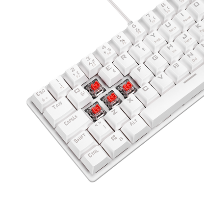 PLOWER K60 Beyaz Bilek Destekli Red Switch Gaming Oyuncu Klavye - Rampage