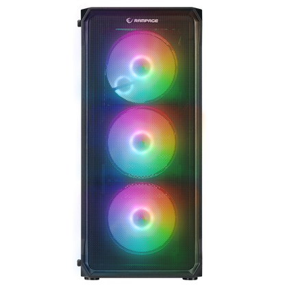 COMPACT 750W 80+ BRONZE Siyah 4*RGB Auto Fan E-ATX Mid-T Gaming Oyuncu Kasası - Rampage