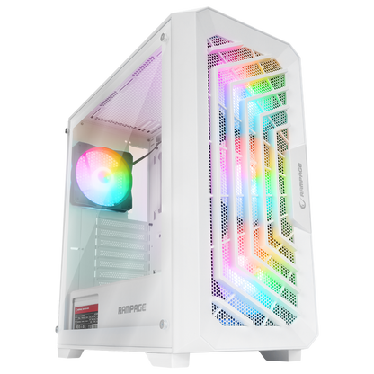SPEAR 750W 80+ BRONZE Beyaz 4*RGB Auto Fan ATX Mid-T Gaming Oyuncu Kasası - Rampage