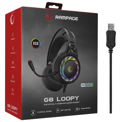 G8 LOOPY RGB 7.1 Oyuncu Kulaklığı