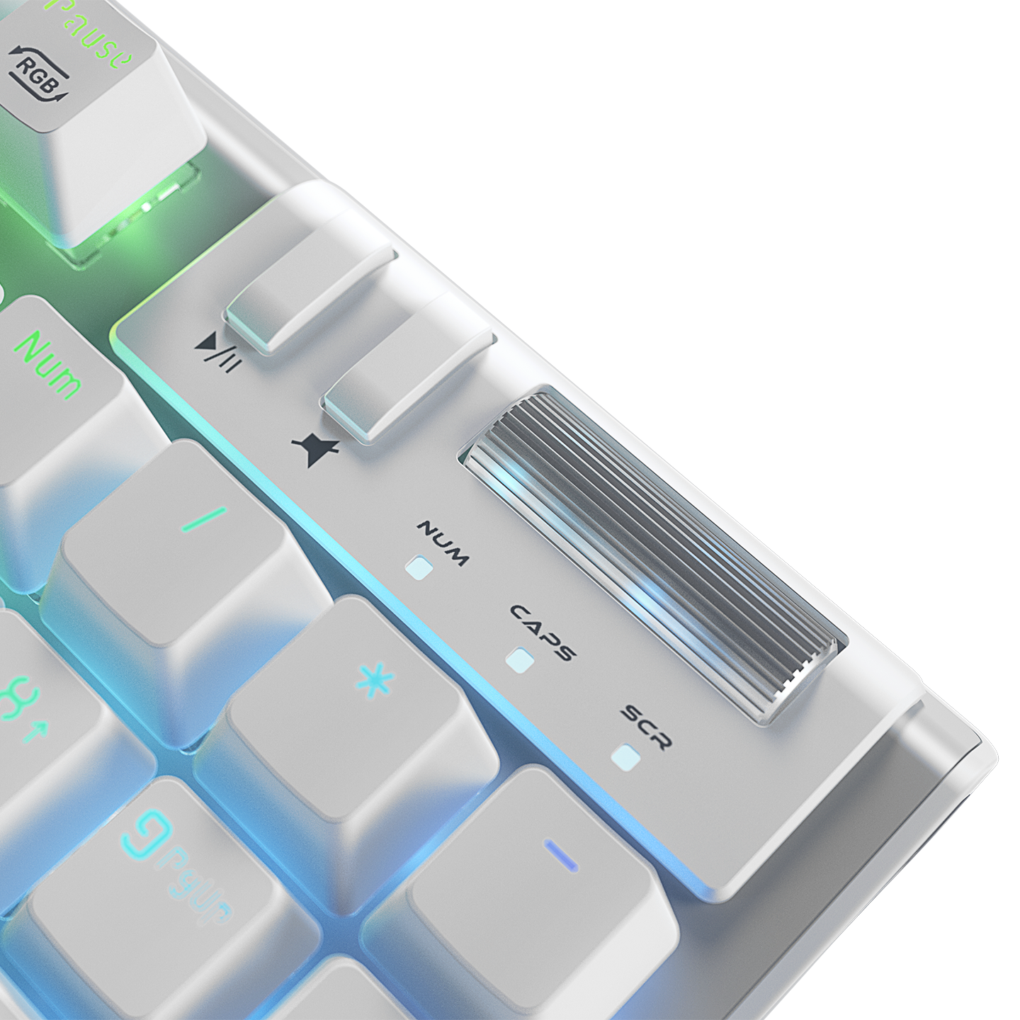 Carbon Beyaz Bilek Destekli Red Switch Gaming Oyuncu Klavyesi - Rampage