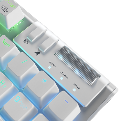 Carbon Beyaz Bilek Destekli Red Switch Gaming Oyuncu Klavyesi - Rampage