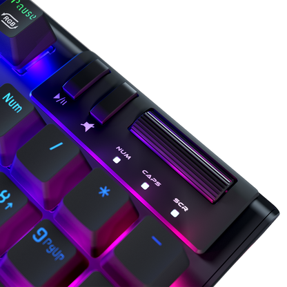 Carbon Siyah RGB Q Bilek Destekli Blue Switch Gaming Oyuncu Klavyesi