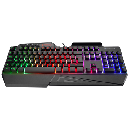 KB-R22 LETHO Multimedia Rainbow Backlight Telefon Standlı Membrane Gaming Oyuncu Klavye - Rampage