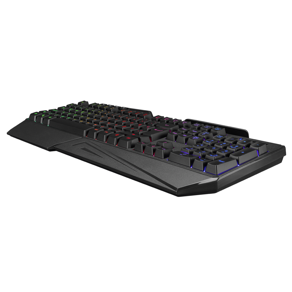 KB-R22 LETHO Multimedia Rainbow Backlight Telefon Standlı Membrane Gaming Oyuncu Klavye - Rampage