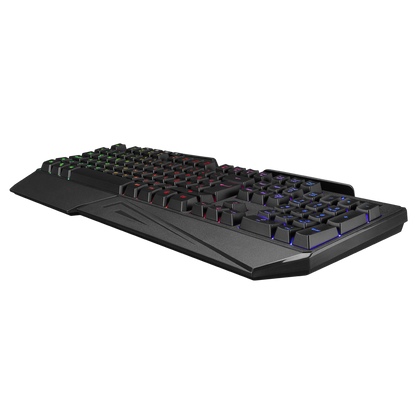 KB-R22 LETHO Multimedia Rainbow Backlight Telefon Standlı Membrane Gaming Oyuncu Klavye - Rampage