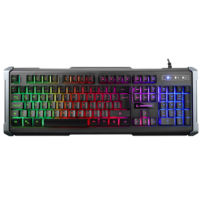 KB-R21 CYBER Siyah USB Rainbow Backlight Membrane Gaming Oyuncu Klavye - Rampage