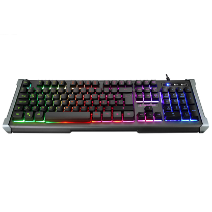 KB-R21 CYBER Siyah USB Rainbow Backlight Membrane Gaming Oyuncu Klavye - Rampage
