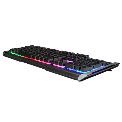 KB-R21 CYBER Siyah USB Rainbow Backlight Membrane Gaming Oyuncu Klavye - Rampage