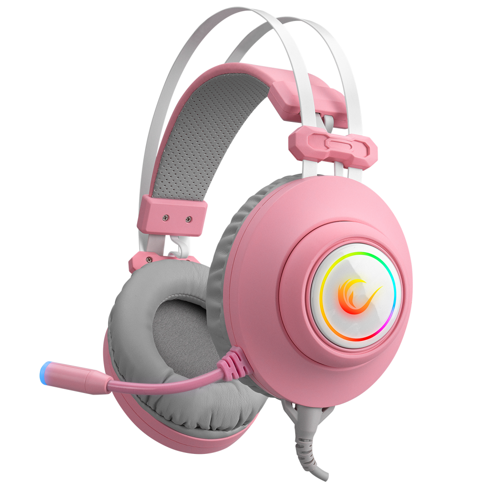 RM-K1 PULSAR RGB 7.1 Oyuncu Kulaklığı - Pembe