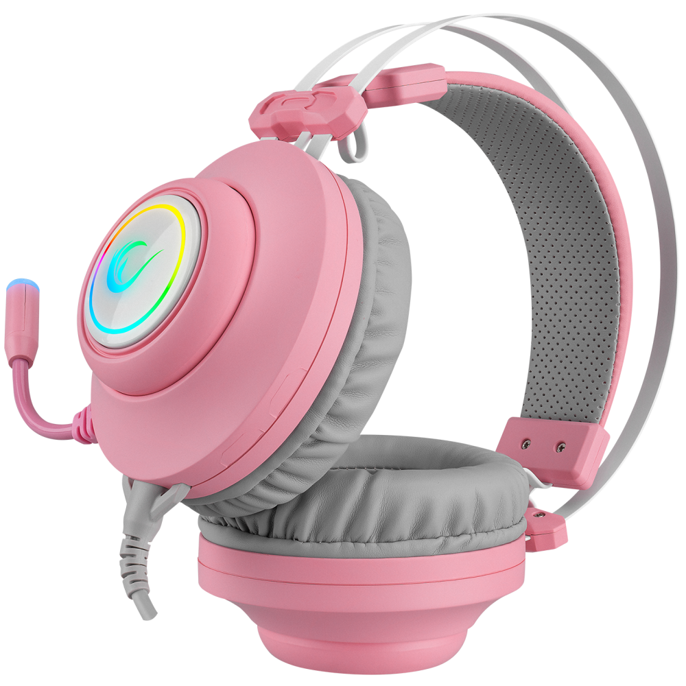 RM-K1 PULSAR RGB 7.1 Oyuncu Kulaklığı - Pembe