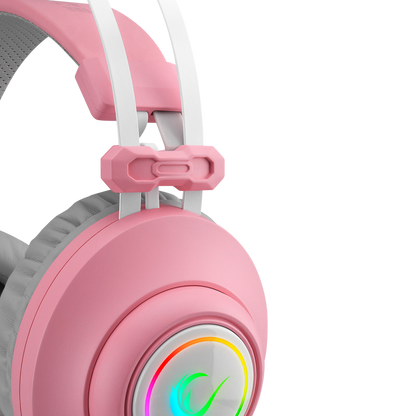 RM-K1 PULSAR RGB 7.1 Oyuncu Kulaklığı - Pembe - Rampage