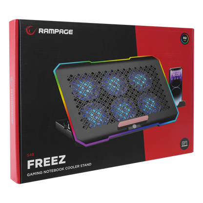 S48 FREEZ Siyah 10 Mode RGB Notebook Soğutucu Stand