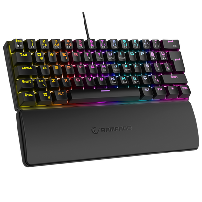 PLOWER K60 Siyah Bilek Destekli Red Switch Gaming Oyuncu Klavye - Rampage