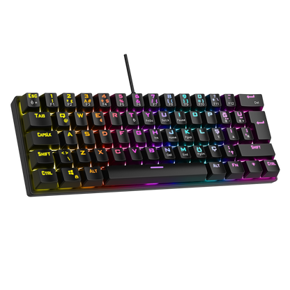 PLOWER K60 Siyah Bilek Destekli Red Switch Gaming Oyuncu Klavye - Rampage