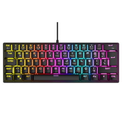 PLOWER K60 Siyah Bilek Destekli Red Switch Gaming Oyuncu Klavye - Rampage
