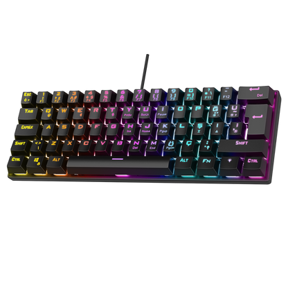 PLOWER K60 Siyah Bilek Destekli Red Switch Gaming Oyuncu Klavye - Rampage