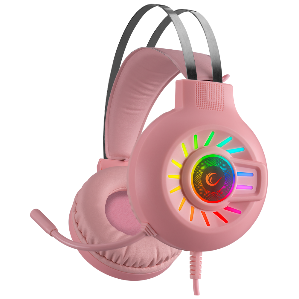 RM-K44 ZENGIBAR RGB 7.1 Oyuncu Kulaklığı - Pembe - Rampage