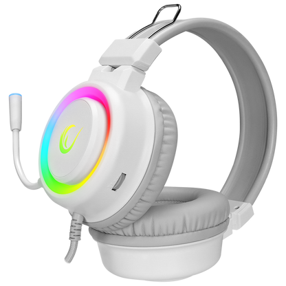 SN-R10 ALQUIST 3.5mm RGB Oyuncu Kulaklığı - Beyaz - Rampage