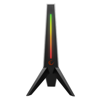 RM-H20 Gri RGB Işıklı 2*Usb Port Gaming Kulaklık Stand - Rampage