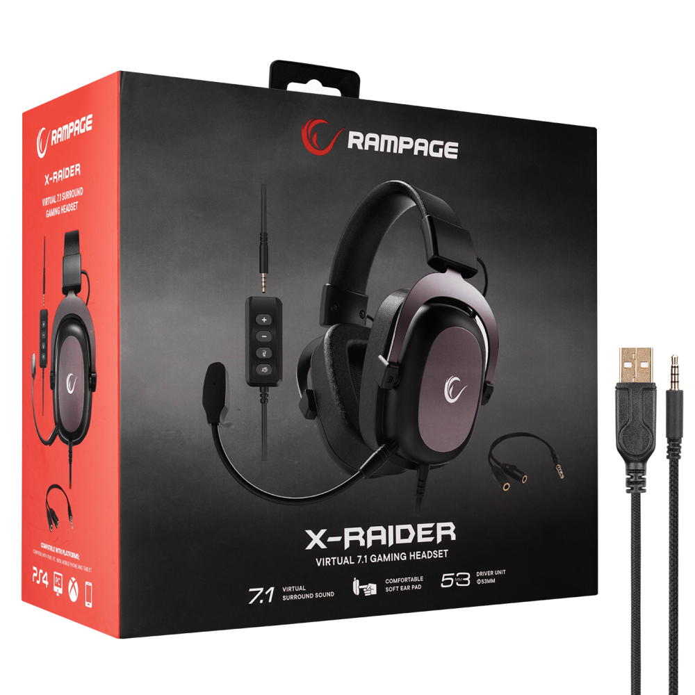 RM-K88 X-RAIDER 7.1 Oyuncu Kulaklığı - Rampage
