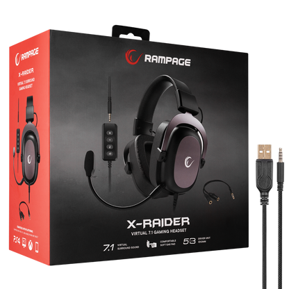RM-K88 X-RAIDER 7.1 Oyuncu Kulaklığı - Rampage