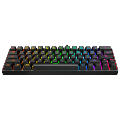 KB-RX63 ATOM Siyah Type-C Blue Switch Q 63 Tuşlu US Layout Mini Gaming Oyuncu Klavyesi - Rampage